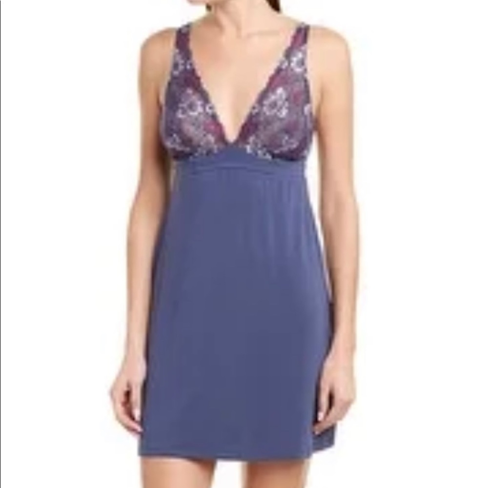 NWT Cosabella Savon Chemise lace top purple M